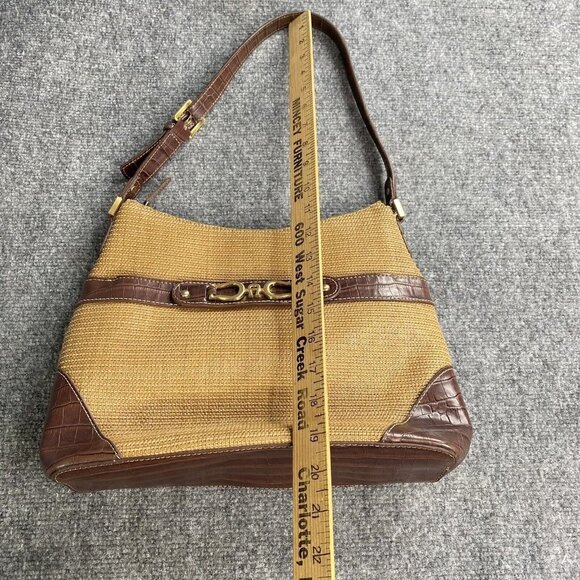 VTG Etienne Aigner Shoulder Bag Purse Handbag Satchel 12 X 10‎ Tan Faux Leather - Picture 13 of 16